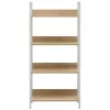  4 szintes tölgyszínű szerelt fa könyvespolc 60x27,6x124,5 cm