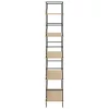  5 szintes tölgyszínű szerelt fa könyvespolc 60x27,6x158,5 cm