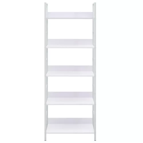  5 szintes fehér szerelt fa könyvespolc 60 x 27,6 x 158,5 cm