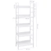  5 szintes fehér szerelt fa könyvespolc 60 x 27,6 x 158,5 cm