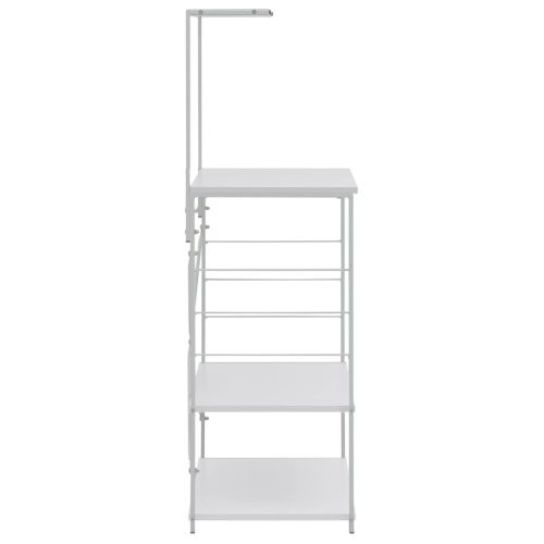  fehér szerelt fa mikrohullámú szekrény 60x39,6x123 cm