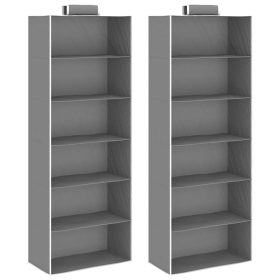  2 db szövet 6 polcos függő szekrényszervező