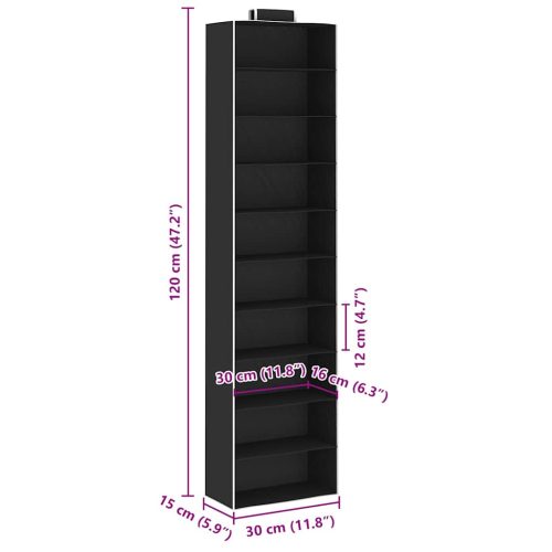  2 db szövet 10 polcos függő szekrényszervező