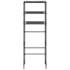  3 szintes fekete WC feletti tárolóállvány 53 x 28 x 169 cm