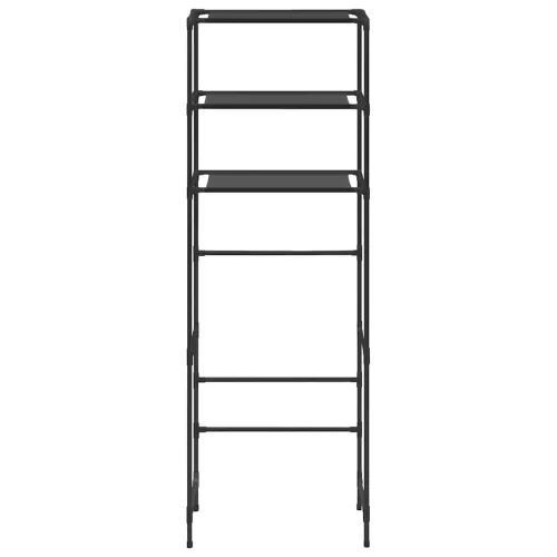  3 szintes fekete WC feletti tárolóállvány 53 x 28 x 169 cm