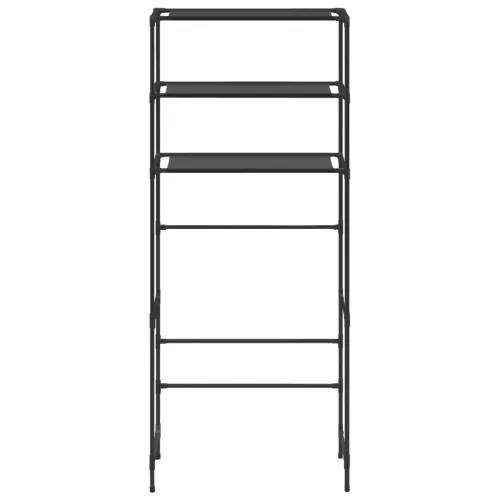  3 szintes fekete mosógép feletti tárolóállvány 69 x 28 x 169 cm