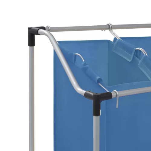  kék acél szennyesszortírozó 3 zsákkal