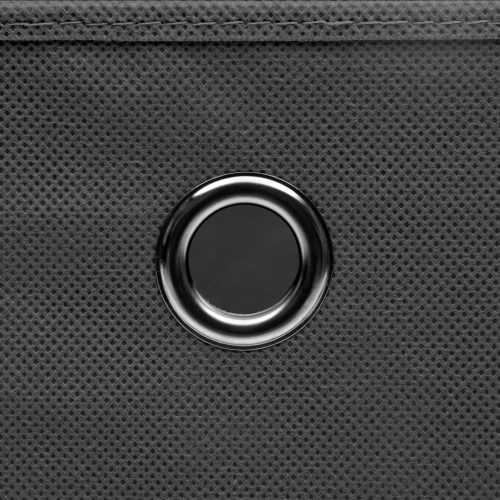  4 db szürke szövet tárolódoboz fedéllel 32 x 32 x 32 cm