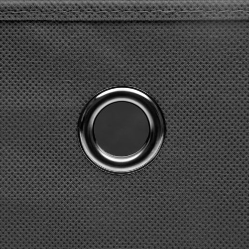  10 db szürke szövet tárolódoboz fedéllel 32 x 32 x 32 cm