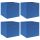  4 db kék szövet tárolódoboz 32 x 32 x 32 cm