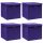   4 db lila szövet tárolódoboz fedéllel 32 x 32 x 32 cm