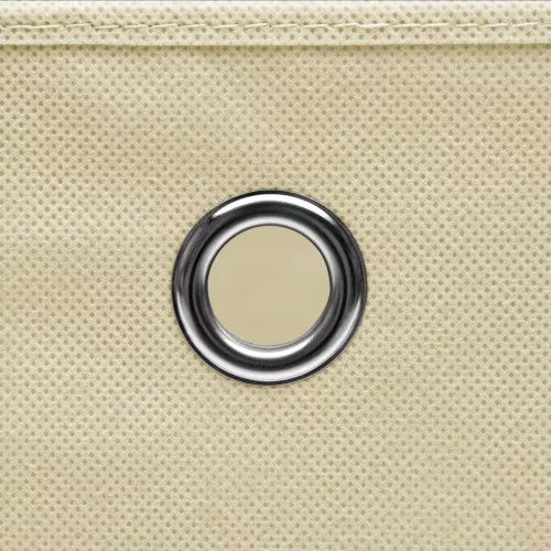   4 db krémszínű szövet tárolódoboz fedéllel 32 x 32 x 32 cm