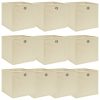  10 db krémszínű szövet tárolódoboz 32 x 32 x 32 cm