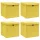  4 db sárga szövet tárolódoboz fedéllel 32 x 32 x 32 cm