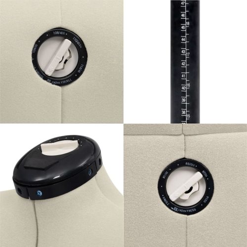  krémszínű női állítható próbababa M-es méret 40-46