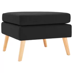  fekete szövet lábzsámoly