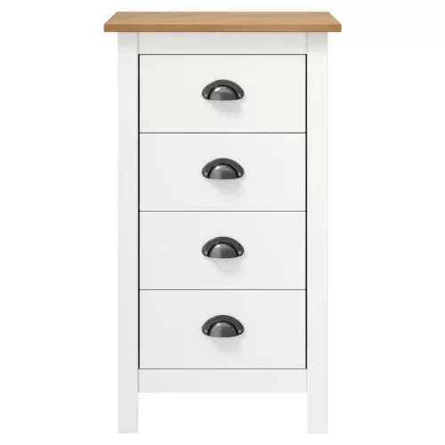  Hill fehér tömör fenyőfa tálalószekrény 46 x 35 x 80 cm