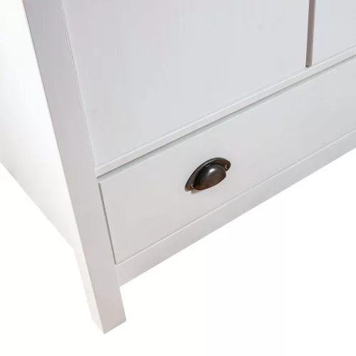  Hill fehér 2 ajtós tömör fenyőfa ruhásszekrény 89 x 50 x 170 cm