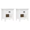  Hill 2 db tömör fenyőfa éjjeliszekrény 46 x 35 x 49,5 cm