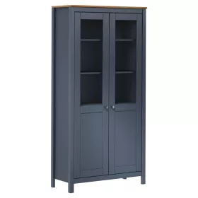    Hill szürke tömör fenyőfa tálalószekrény 85 x 37 x 170,5 cm