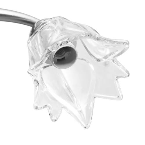  átlátszó üveg lámpaernyős mennyezeti lámpa 3 db E14-es izzóhoz