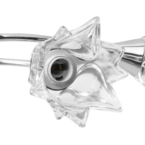  átlátszó üveg lámpaernyős mennyezeti lámpa 5 db E14-es izzóhoz