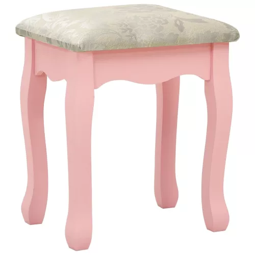  rózsaszín császárfa fésülködőasztal-szett ülőkével 75x69x140 cm