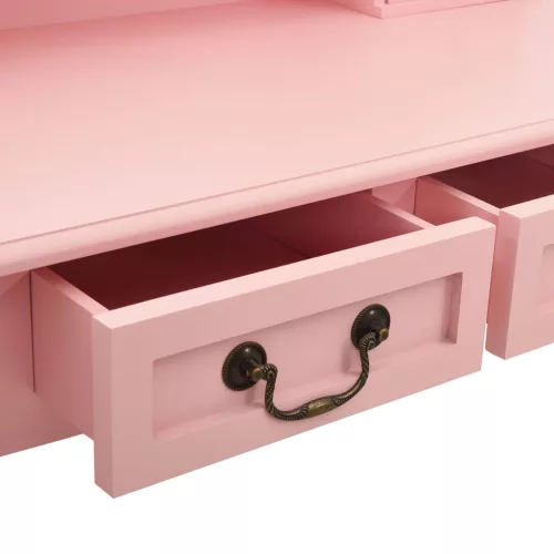  rózsaszín császárfa fésülködőasztal-szett ülőkével 80x69x141 cm