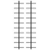  2 db fekete fém falra szerelhető bortartó állvány 20 palacknak