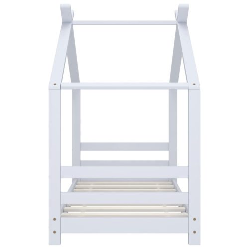  fehér tömör fenyőfa gyerekágy-keret 70 x 140 cm