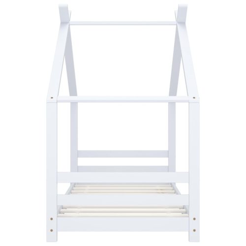  fehér tömör fenyőfa gyerekágy-keret 80 x 160 cm