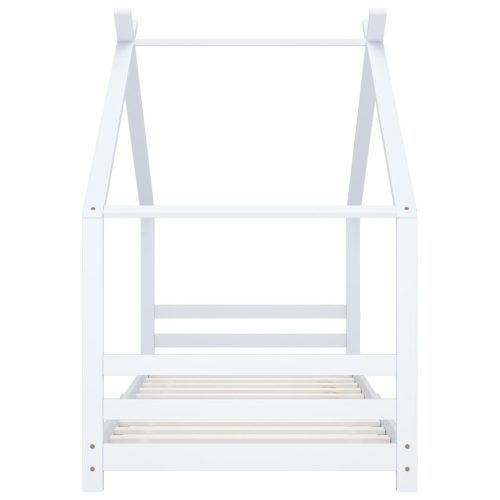  fehér tömör fenyőfa gyerekágy-keret 90 x 200 cm