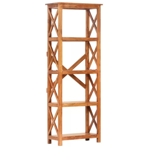  tömör akácfa könyvszekrény mézszínű felülettel 60 x 30 x 160 cm