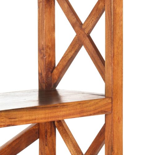  tömör akácfa könyvszekrény mézszínű felülettel 100x30x180 cm