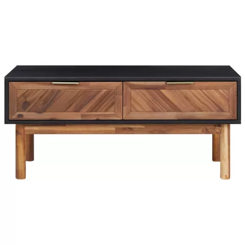  tömör akácfa és MDF dohányzóasztal 90 x 50 x 40 cm