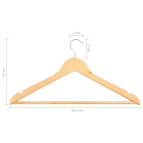  50 db csúszásmentes keményfa ruhaakasztó