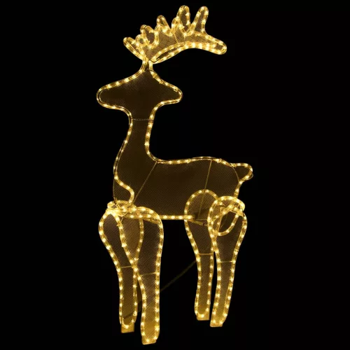  rénszarvas karácsonyi dísz hálóval 306 LED-del 60 x 24 x 89 cm
