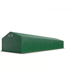   TP Professional 4x20m 2,6m oldalmagas raktársátor PVC 800 ponyvával, zöld