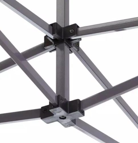 TP 3x4,5m összecsukható 750N acél vázas pavilon, 4 db oldalfallal - krém