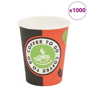  1000 db eldobható papír kávés pohár 240 ml (8 uncia)