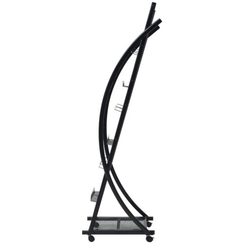  Fekete, A4-es újságtartó állvány 40x32x131 cm