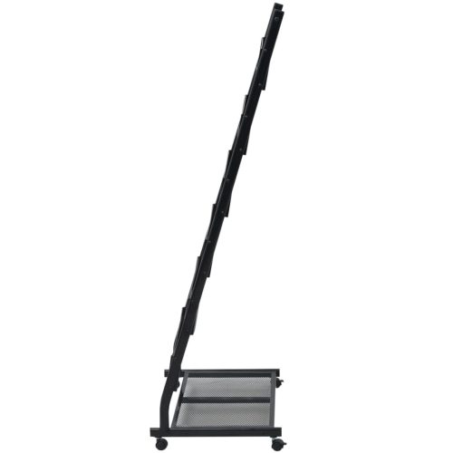  Fekete, A4-es újságtartó állvány 47,5x43x133 cm