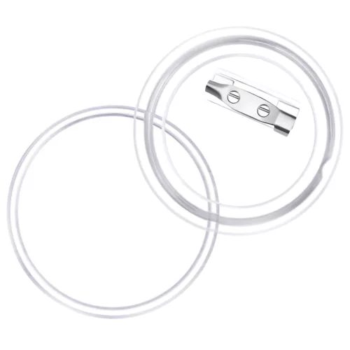  100 készlet akril 44 mm-es kitűző