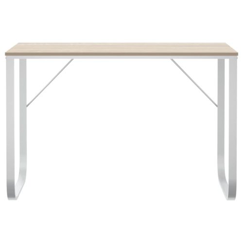  fehér-tölgyszínű forgácslap számítógépasztal 110 x 60 x 73 cm