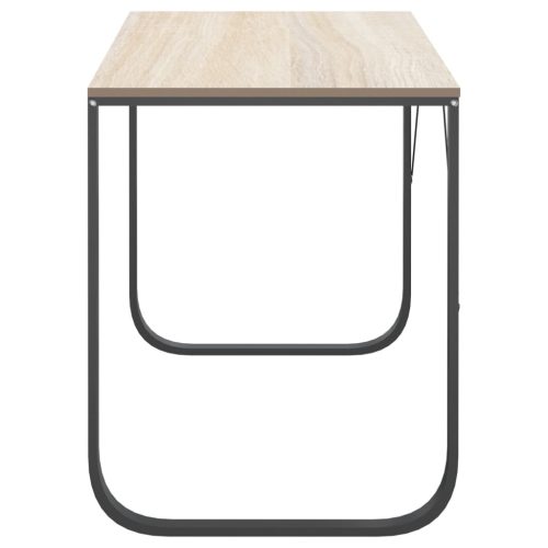  fekete-tölgyszínű forgácslap számítógépasztal 110 x 60 x 73 cm