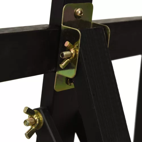  fekete tömör fenyőfa festőállvány 53,5x95x127 cm