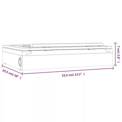  tömör fenyőfa asztali festőállvány fiókkal 33,5 x 25,5 x 7 cm