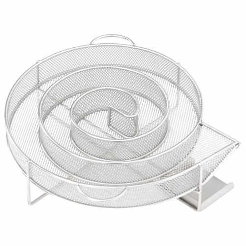  kerek rozsdamentes acél hidegfüst-generátor 19,5 cm