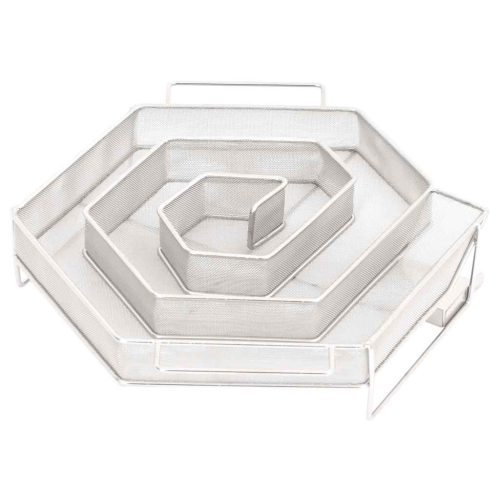  6 oldalas rozsdamentes acél hidegfüst-generátor 22,5 cm