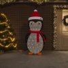 VID dekoratív luxus szövet karácsonyi LED-es hópingvinfigura 180 cm